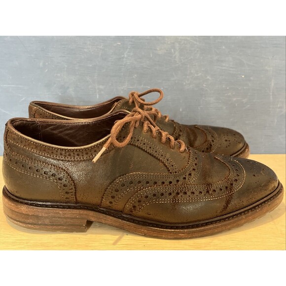 Allen Edmonds Size 8 D Oxfords Shoes Port Washington Leather Brown lace office main image 6